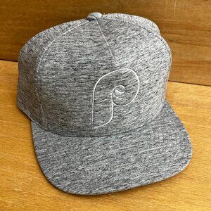 MITCHELL & NESS MLB PHILADELPHIA PHILLIES HEATHER GRAY SNAPBACK HAT NEW